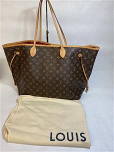Louis+Vuitton+Neverfull+Tote+GM+Brown%2FBeige%2FGreen+Canvas for sale  online